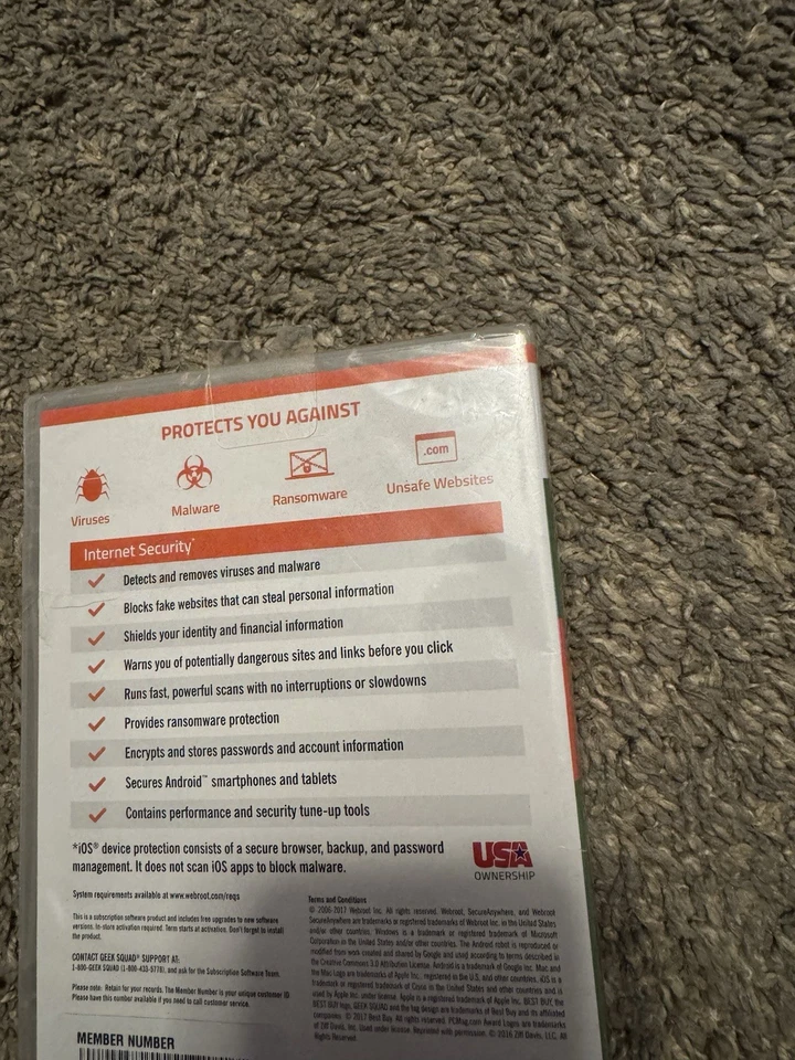 WEBROOT SecureAnywhere Internet Security - BRAND NEW/SEALED - Image 2 of 3