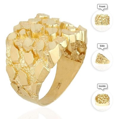 Ring 10 Karat Goldnugget 18 mm