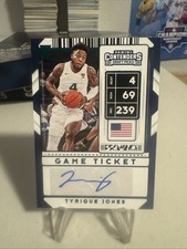 2020-21 Panini Contenders Draft Picks Game Ticket Green Auto Tyrique Jones #118
