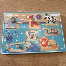 Hamleys Safari Zoo Animals Wooden Sounds Puzzle Good Condition