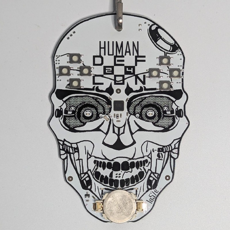 DEF CON #24 Skully Skull Badge + Lanyard