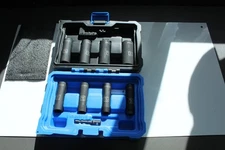 Vintage Kobalt 11 PC Deep Well 6 PT Impact Socket Set With Storage Case