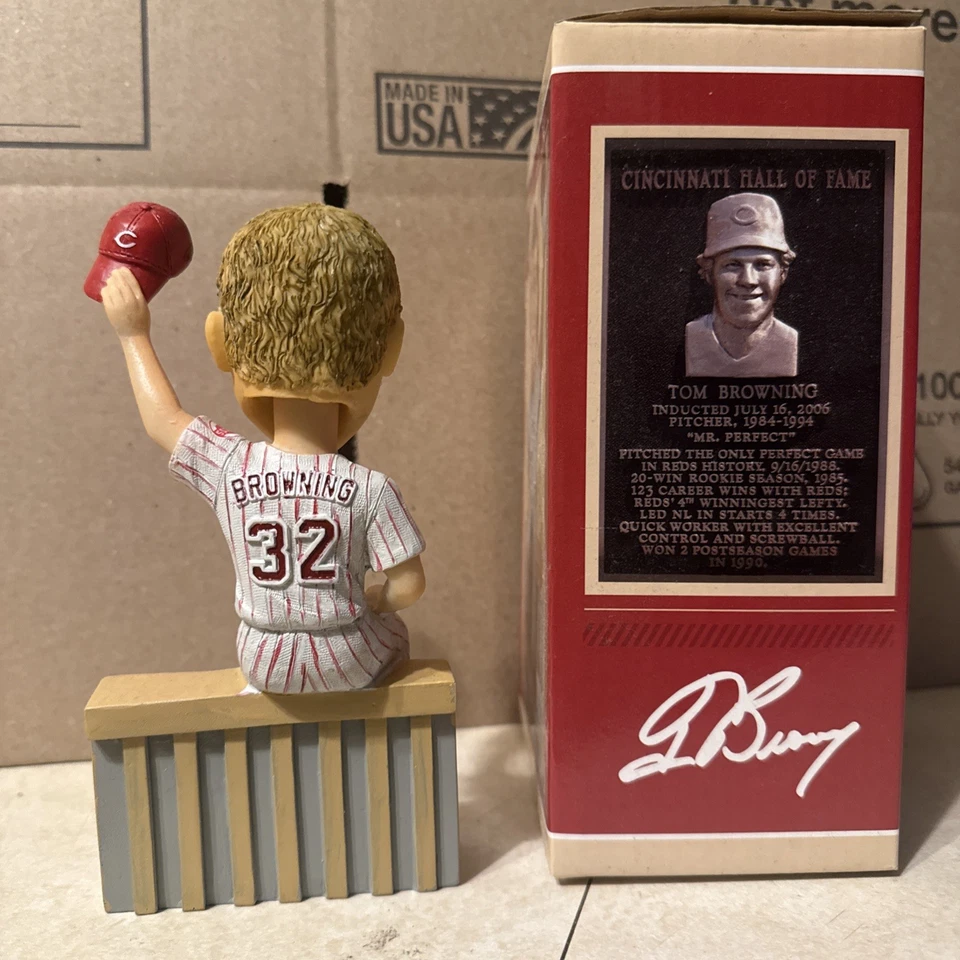 Tom Browning Cincinnati Reds Salón del Juego Bobblehead MLB Nuevo Foto 2 de 4
