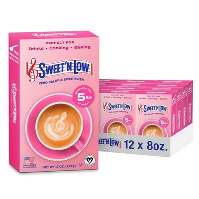Sweet N Low Zero Calorie Sweetener Bulk 8 oz Box 12 Pack Sugar Substitute
