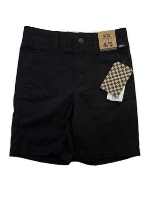 VANS Off The Wall Little Boys Stretchy Shorts Black 4/S New With Tag