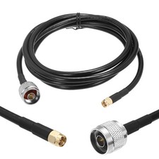 KMR/LMR240 Low-Loss Coaxial Extension Cable, 50Ohm 6Ft SMA Male to N-Type Male