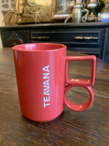 Starbucks New TEAVANA 2015 Red Tea Mug W/ Square Circle Handle~14 Ounces - Picture 2 of 21