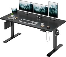 Electric Standing Desk 160X80Cm with USB Charging Height Adjustable Desk with De