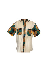African Print Bottom-up Shirt