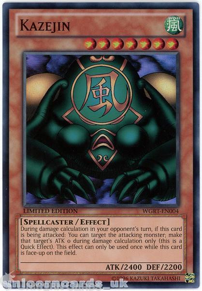 WGRT-EN004 Kazejin Super Rare Limited Edition Mint YuGiOh Card