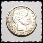 1916-D BARBER QUARTER Light Scratch OBV  WHITE Nice AU  #12D76 .90 FINE SILVER