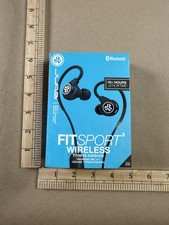 JLab Audio Fit Sport Wireless Earbuds Black Bluetooth Ear Hook W Charger