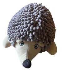 Norwex Hedgehog Kids Dusting Mitt Puppet Stuffed Animal Grey Tan Blue 12"