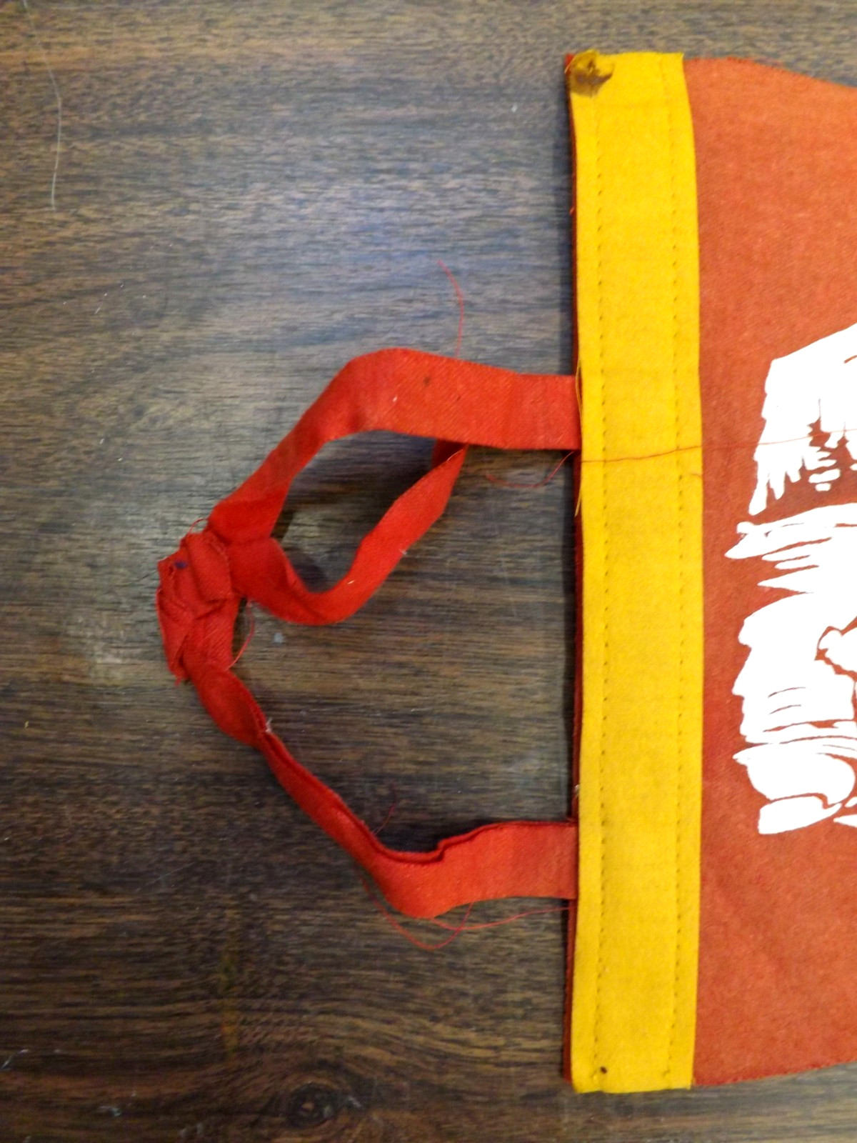 Vintage 1950s Fairbanks Alaska Pennant Banner Souvenir - Snow Sled Dogs