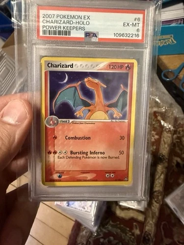 2007 POKEMON EX POWER KEEPERS CHARIZARD #6 HOLO PSA 6 EX #28308152