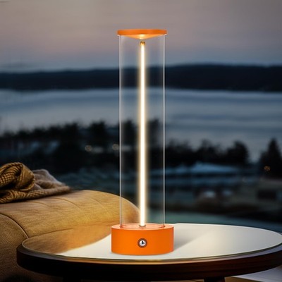 Mini Minimalist Tabe Lamp with Breathing Effect, Cordless LED Desk Lamp Recha...