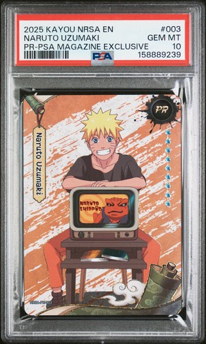 2025 PSA MAGAZINE EXCLUSIVE #003 NARUTO UZUMAKI PSA 10