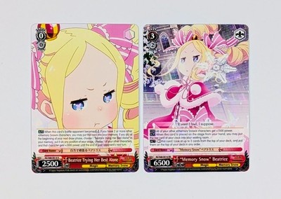 Weiss Schwarz Re:ZERO - Memory Snow Beatrice Lot x2 - RR/R NM