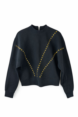 Women's Ex Sample Piece Versace Collection Studded Crew Neck Sweatshirt Size S