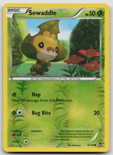 Pokemon Card Sewaddle REVERSE HOLO XY - Phantom Forces 5/119