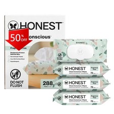 The Honest Company Clean Concious Sensitive Skin Baby Wipes - Geo Mood - 288ct