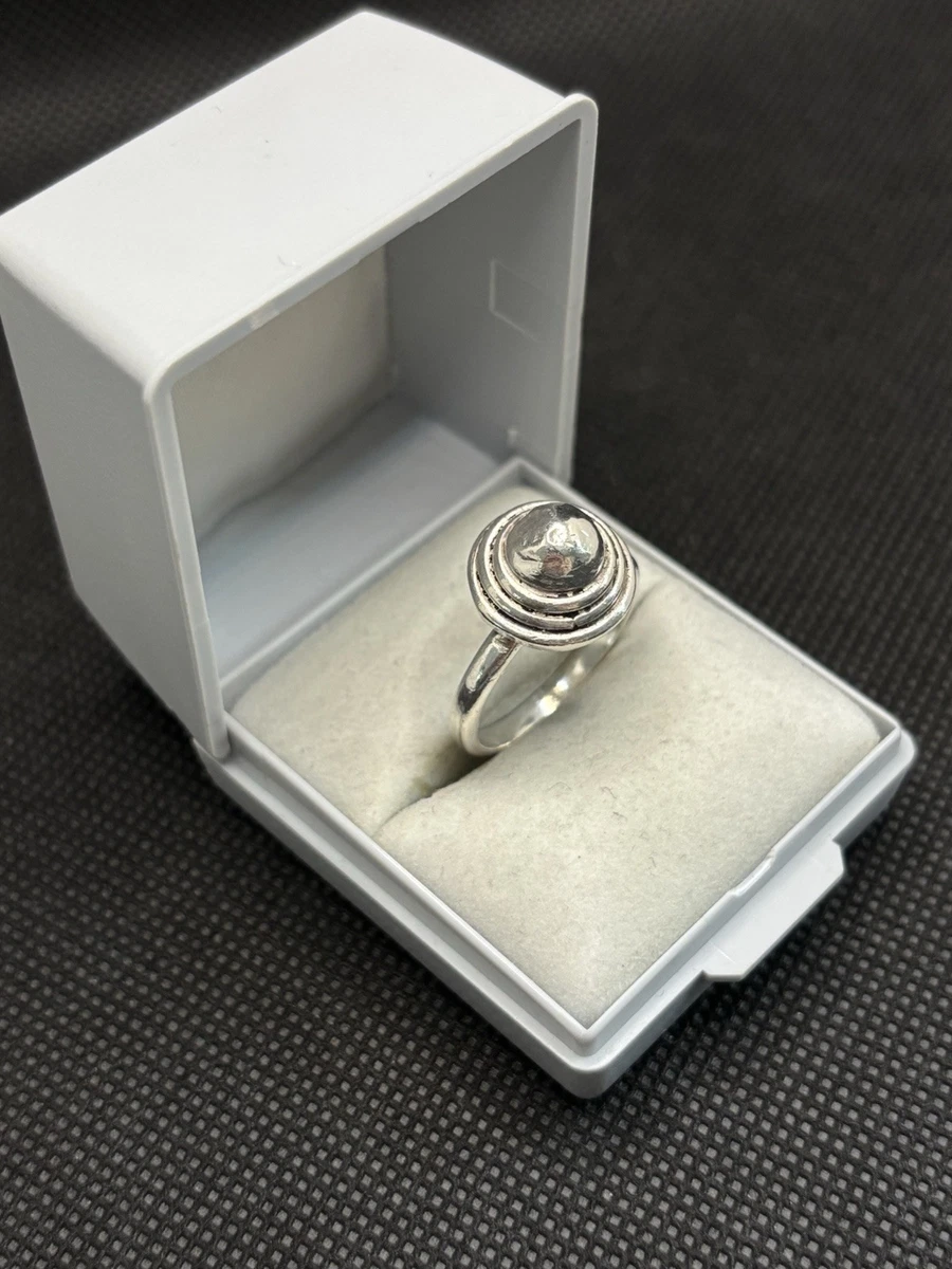Ancienne Bague Argent Massif Traditionnel Avec Corail Rouge