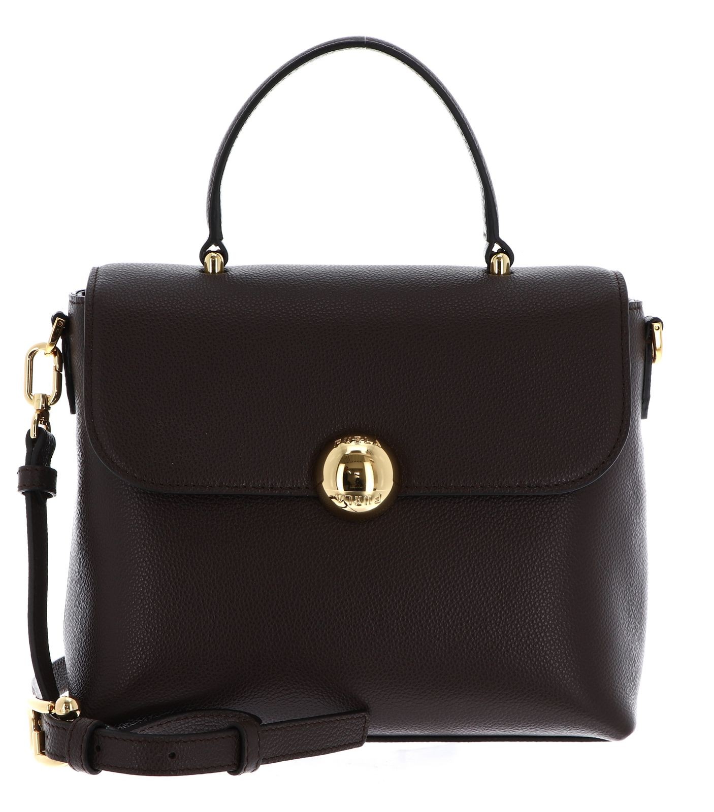 FURLA Vitello Night Moonlight Top Handle Bag S Cioccolato