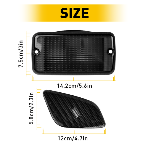 For 1997-2006 Jeep Wrangler TJ Smoked Side Marker Lamps+Bumper Signal Lights NEW - Picture 2 of 12