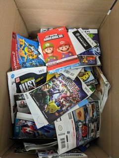 HUGE LOT OF VARIOUS VIDEO GAME COVER ART INSERTS AND MANUALS