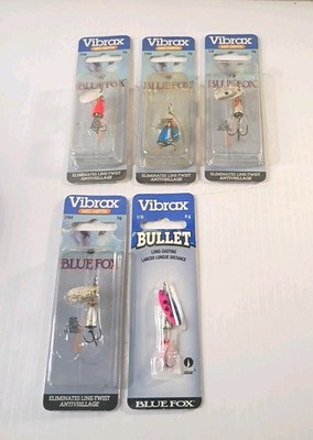 Vibrax Fishing Lures Mid Depth, Bullet, Mix Different Size Lot Of 5 New In Pack 