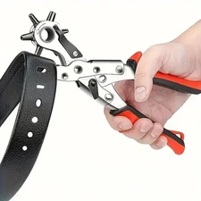 Leather Hole Punch Heavy Duty Hand Pliers Belt Holes 6 Sized Puncher Tool New