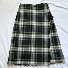 Vintage Jedburgh Authentic Scottish Kilt tartan plaid wool leather strap