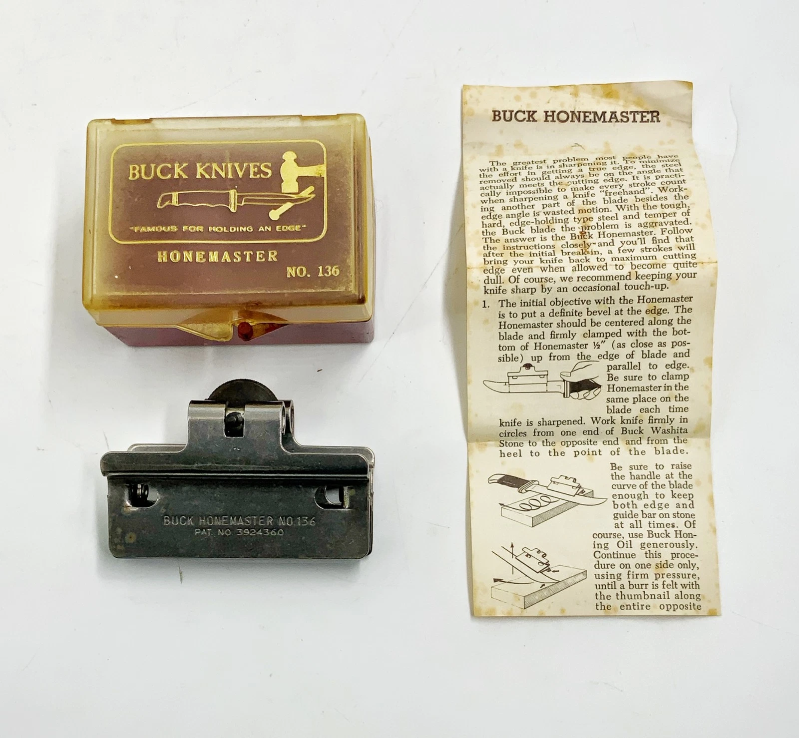 Vintage Buck Knives Honemaster no 136 knife sharpener