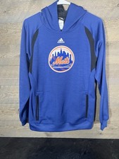 Adidas NY Mets Youth Large 14-16 Blue Pullover Hoodie Embroidered Logo