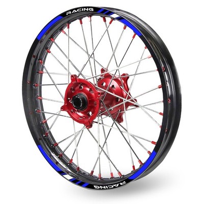 Blue Dirtproof 21''F&19''R Rim Wheel Sticker P01B For Kawasaki KX 250F 2004-2021