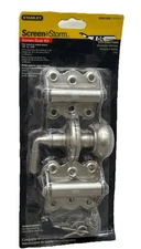 Stanley Hardware Screen Door Installation Kit Satin Nickel Knob Handle. {97}.