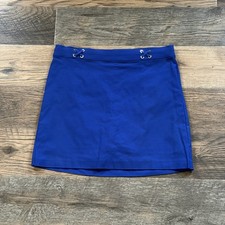 Rafaella Comfort Womens Skort Size M Blue Elastic Waistband No Pockets EUC LBB76