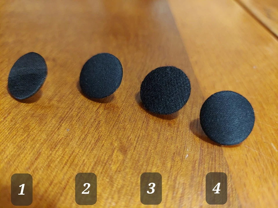 boutons noirs réalisés sur mesure, diamètre 16mm - Photo 2/2