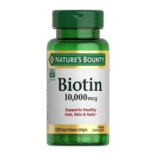 Nature's Bounty Biotin, Supports Healthy Hair, Skin and Nails 10,000 mcg 120 Ct