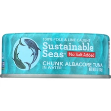 Tuna Albcre Watr No Salt 5 Oz(Case Of 12) By Sustainable Seas