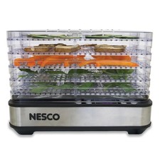 NESCO FD-5TC Snackmaster Food Dehydrator – 5 BPA-Free Trays, Adjustable Temp Con