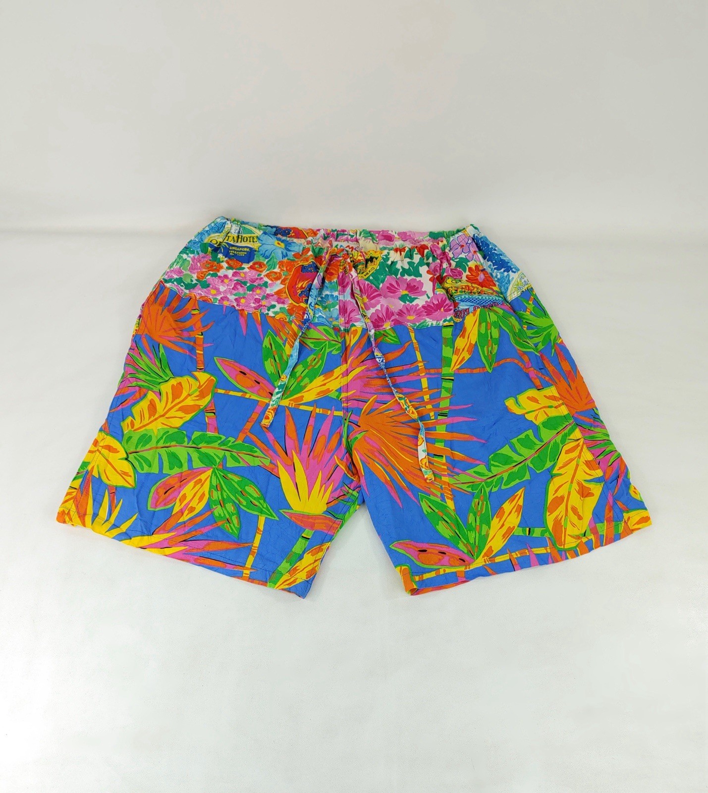 Vintage Jams World Drawstring Shorts Tropical Floral Hawaii Size V Resort Beach