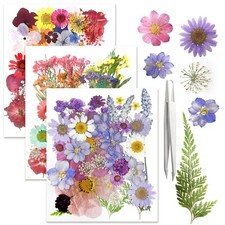 DIY Set Trockenblumen Getrocknete Blumen Deko Bl&uuml;ten Basteln Resin Schmuck Set