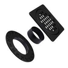4 Inch Drain Grate Kit Compatible with Schluter Kerdi-Drain 4 Inch, Black