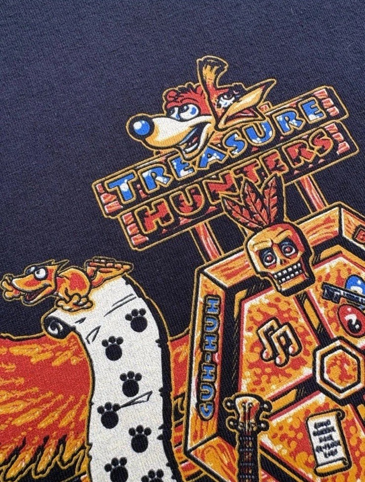 Banjo Kazooie Treasure Hunters Vintage Video Game Tee Size L  2000s Retro  View 2