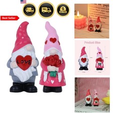 Valentine's Day Decorations Gnome Figurines Valentines Day Decor Heart Rose