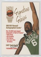 1994-95 Action Packed Basketball Hall of Fame Ad Card Bill Russell HOF v6g