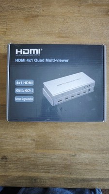 HDMI 4x1 Quad Multi Viewer 1080P 4 Input 1 Output HDMI1.3a HDCP1.2 New No Remote