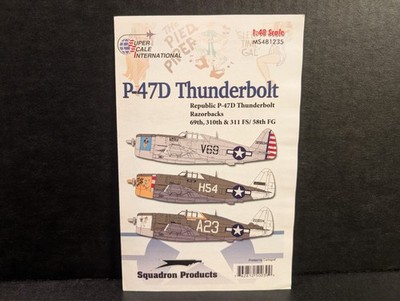1/48 SuperScale/Squadron decals - P-47D Thunderbolt Razorbacks #MS481235