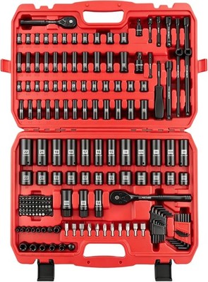 186 Piece Socket Set LLNDEI 1/4 3/8 Metric SAE